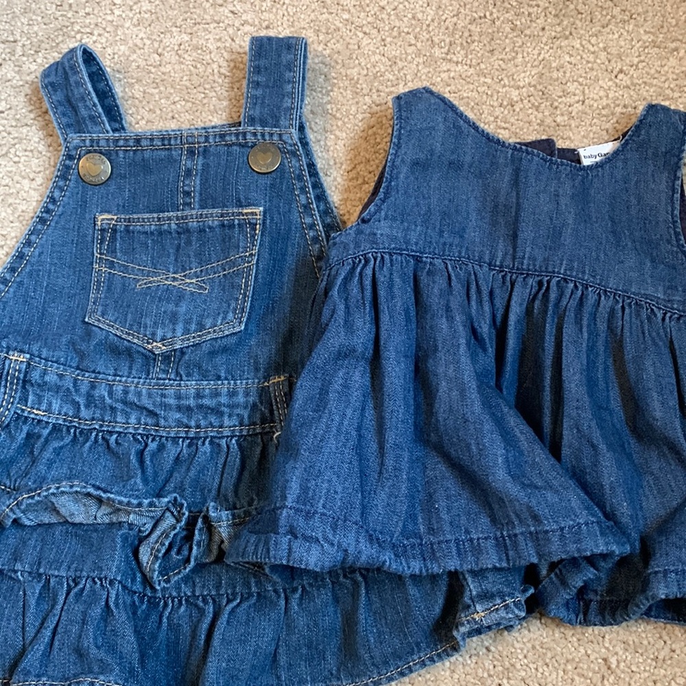 Baby Gap Denim Dress duo size 3-6mo